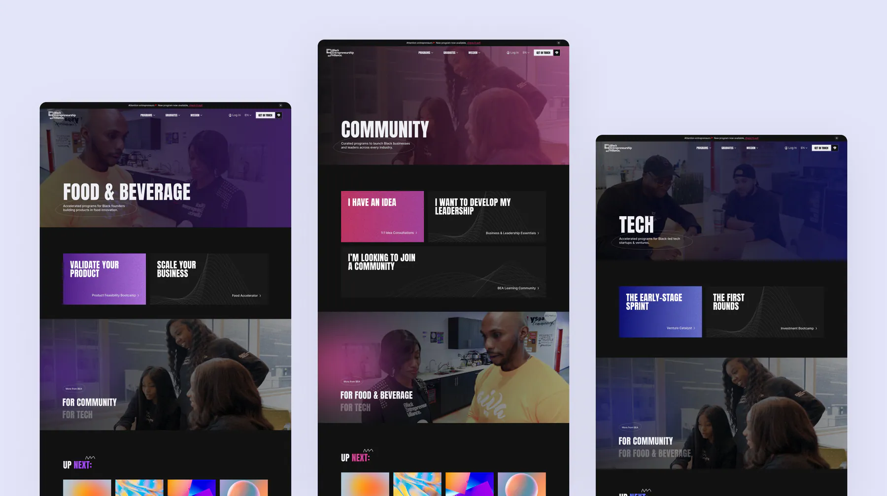 Black Entrepreneurship Alliance website by Aully