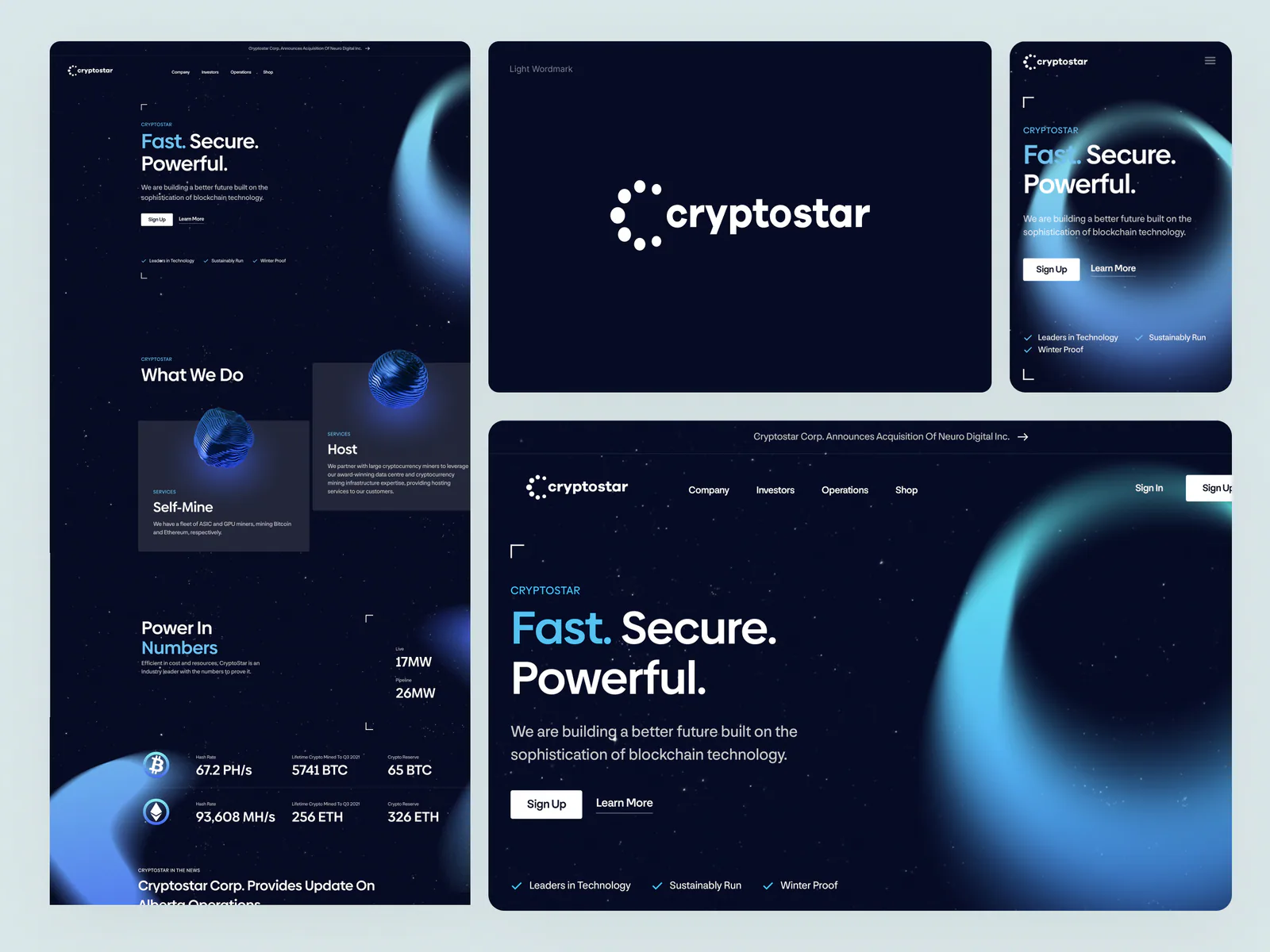 CryptoStar website by Aully
