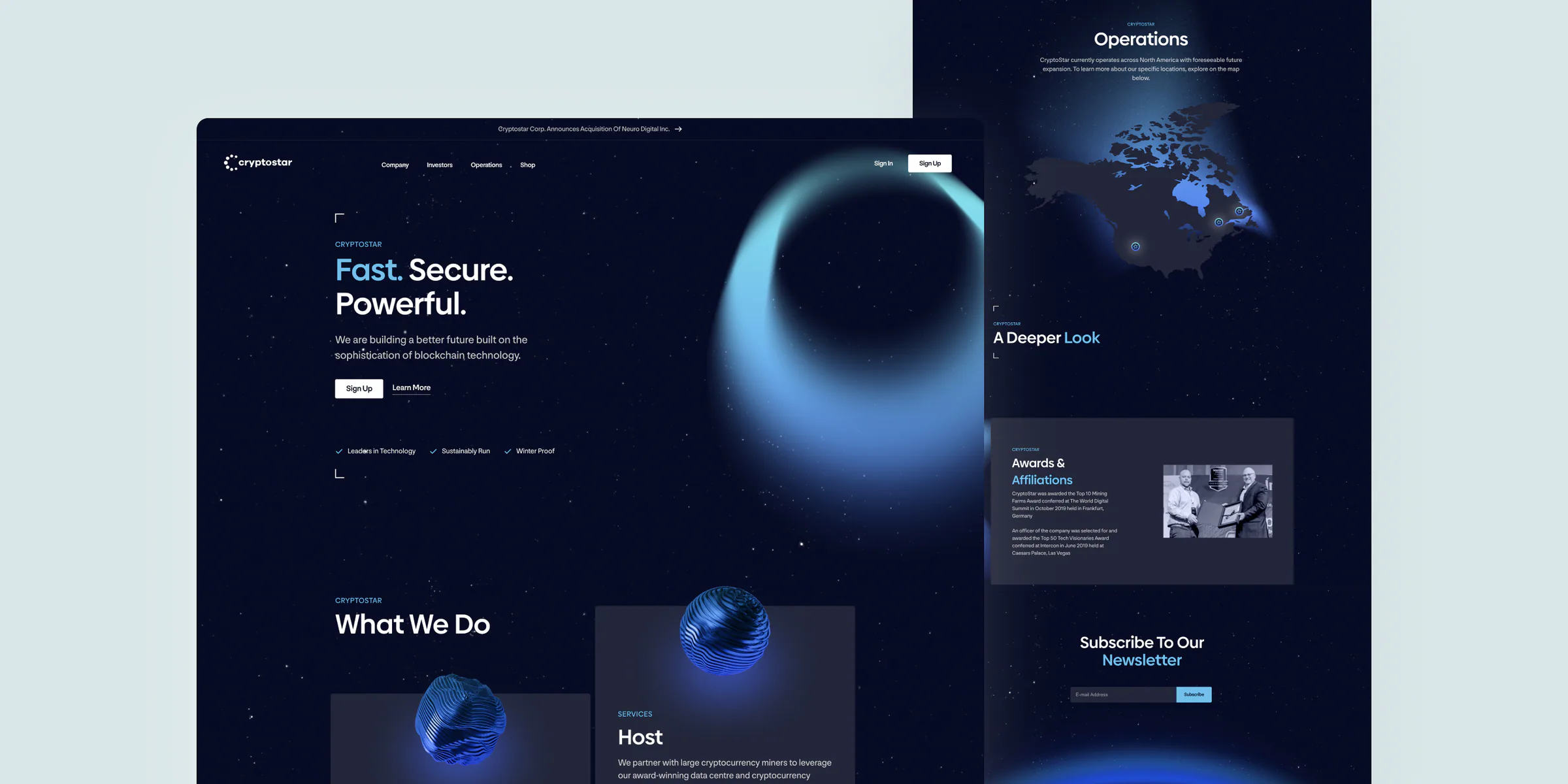 CryptoStar website by Aully