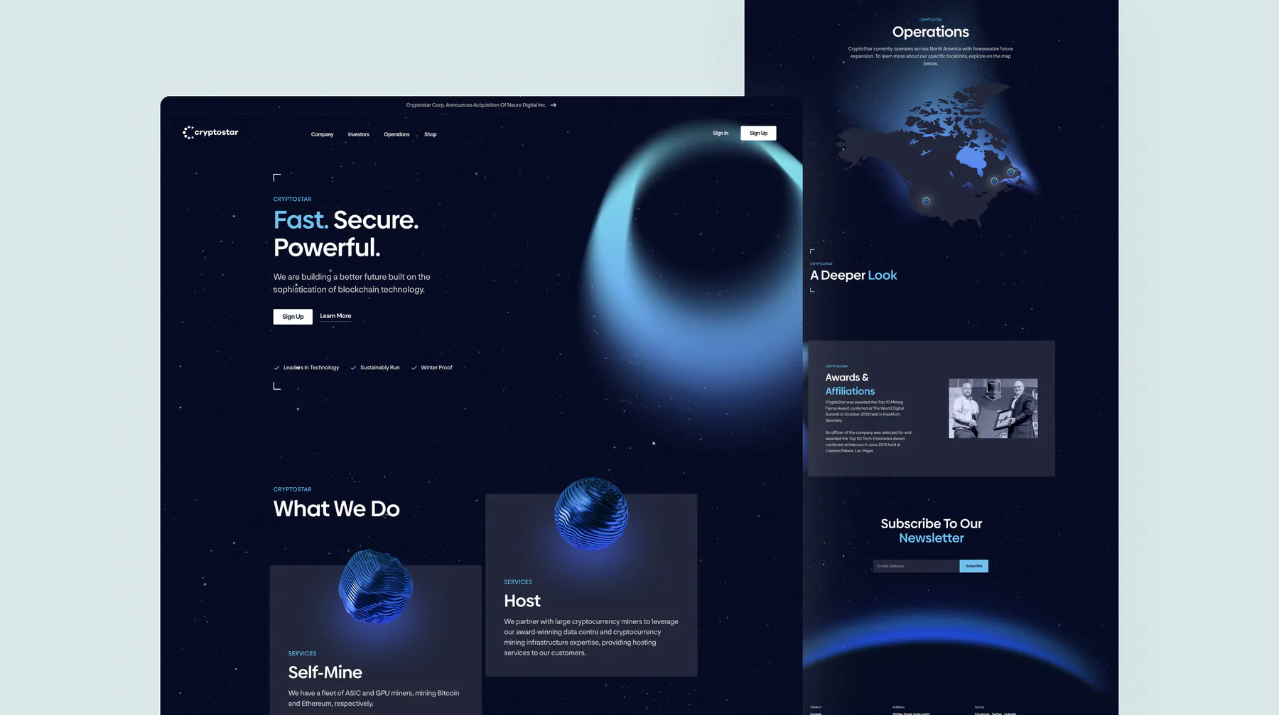 CryptoStar website by Aully