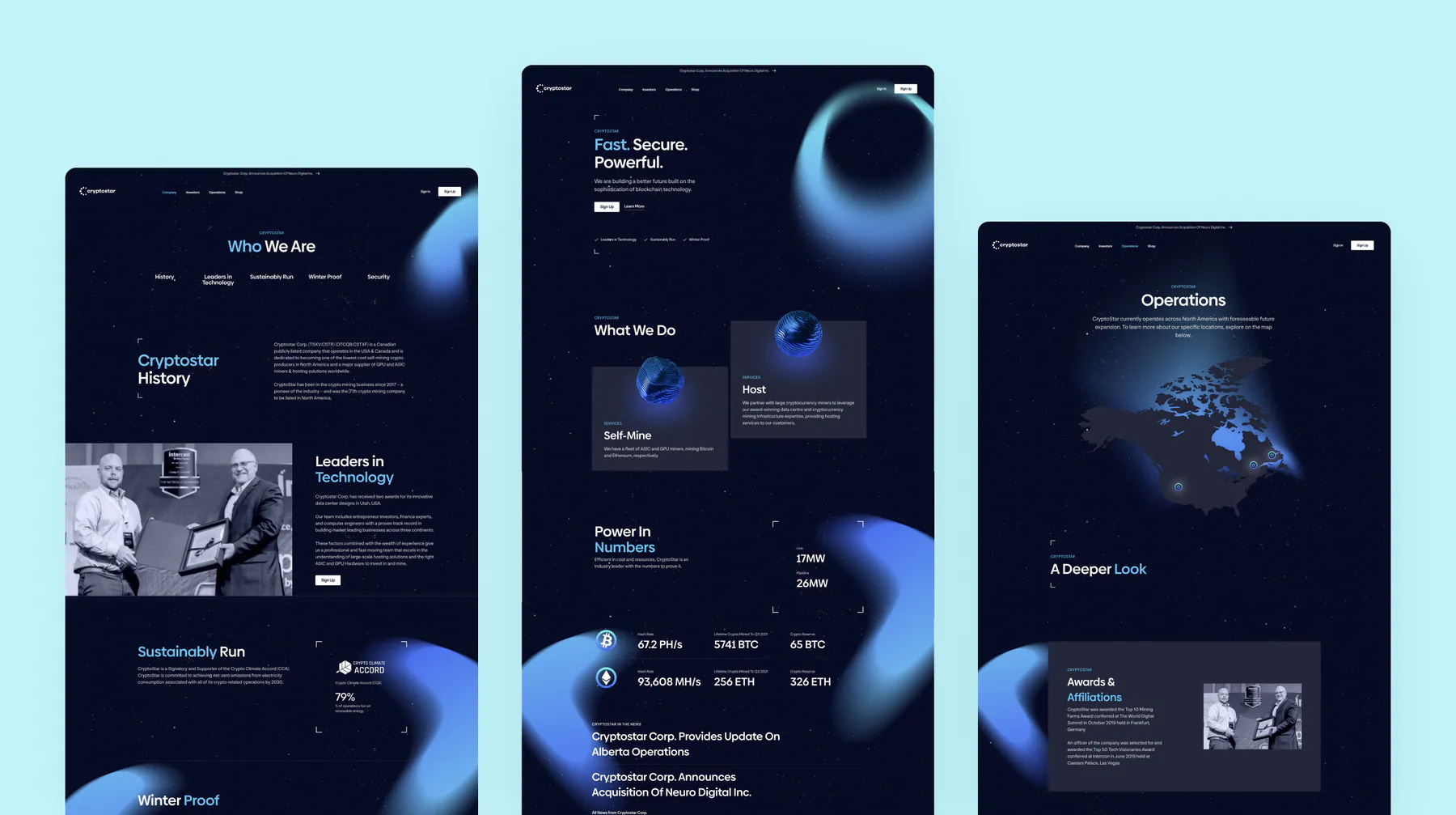 CryptoStar website by Aully