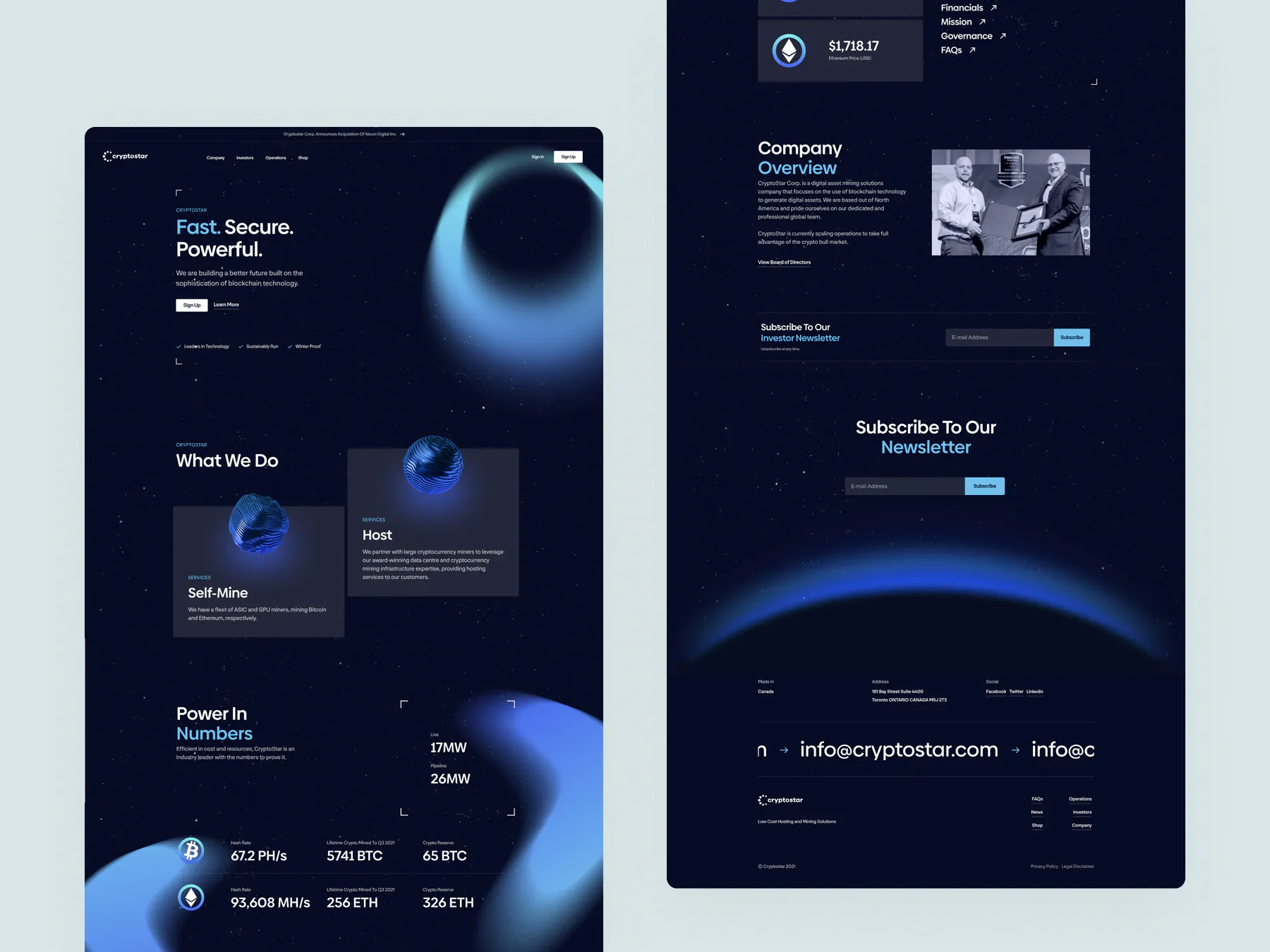 CryptoStar website by Aully