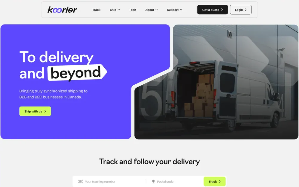 Korrier website by Aully
