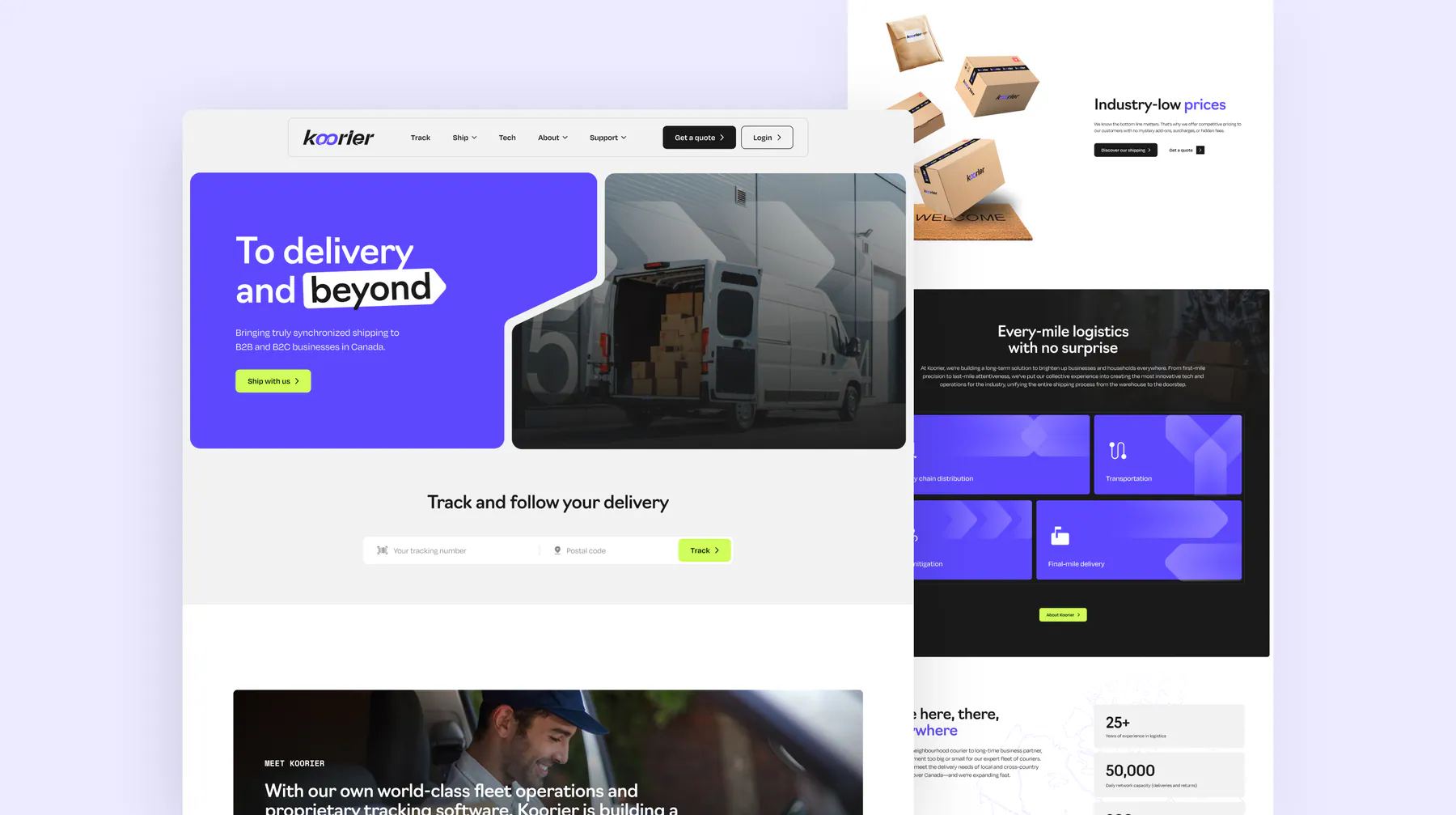 Korrier website by Aully