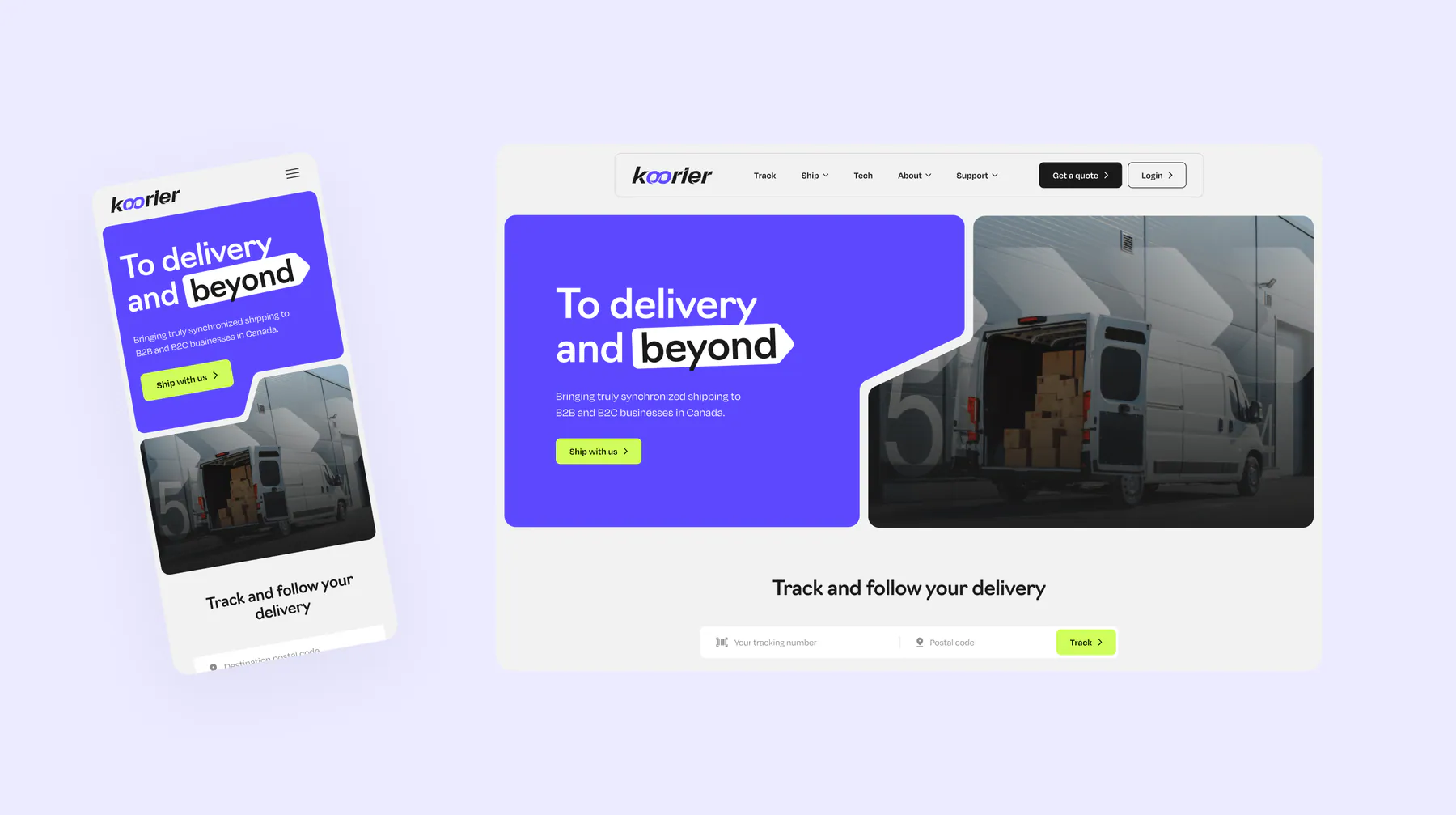 Korrier website by Aully