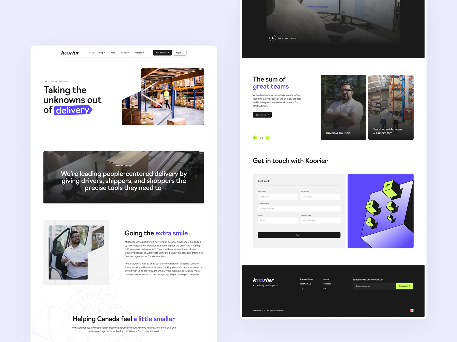 Korrier website by Aully