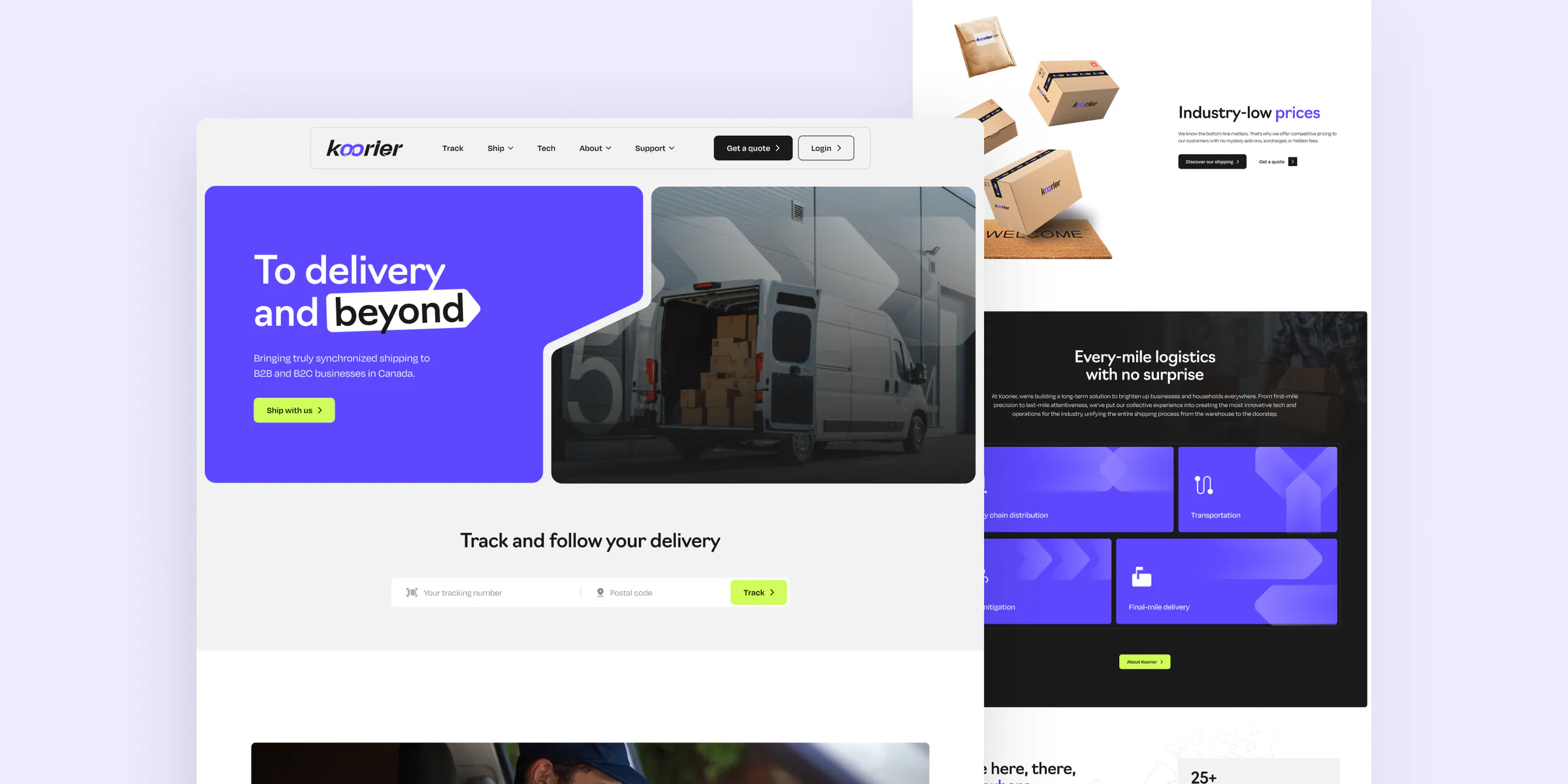Korrier website by Aully