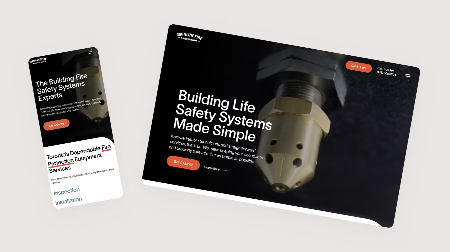 Mainline Fire Protection website by Aully