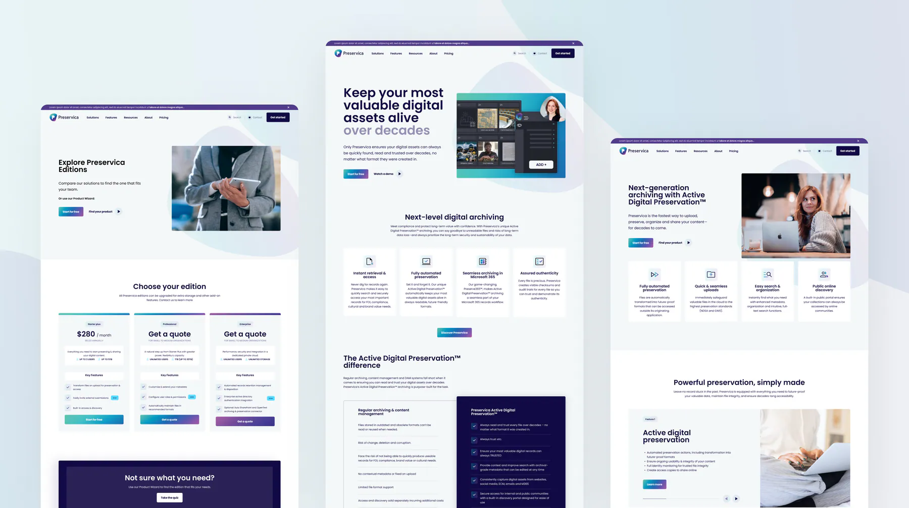 Preservica website by Aully