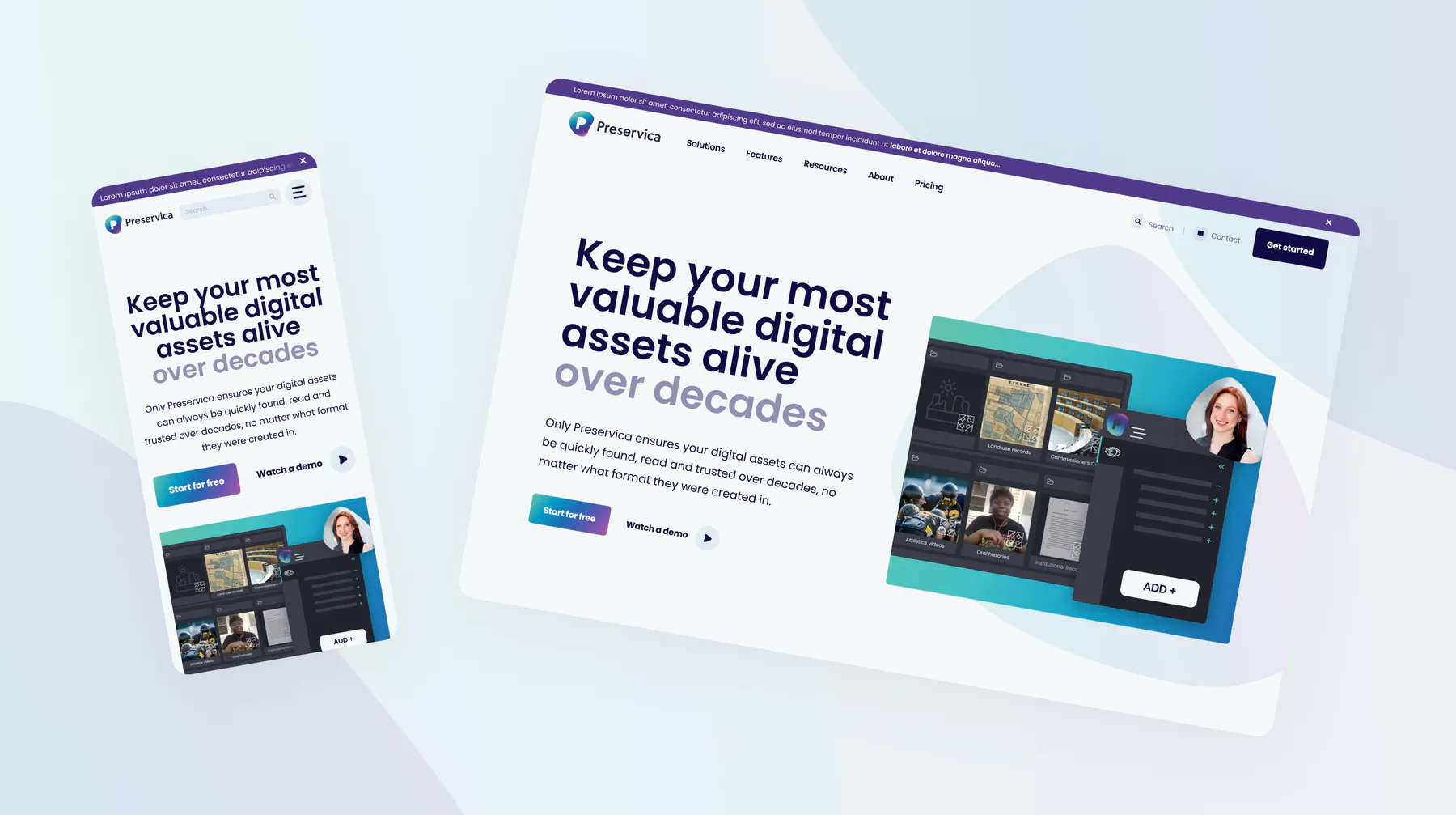 Preservica website by Aully