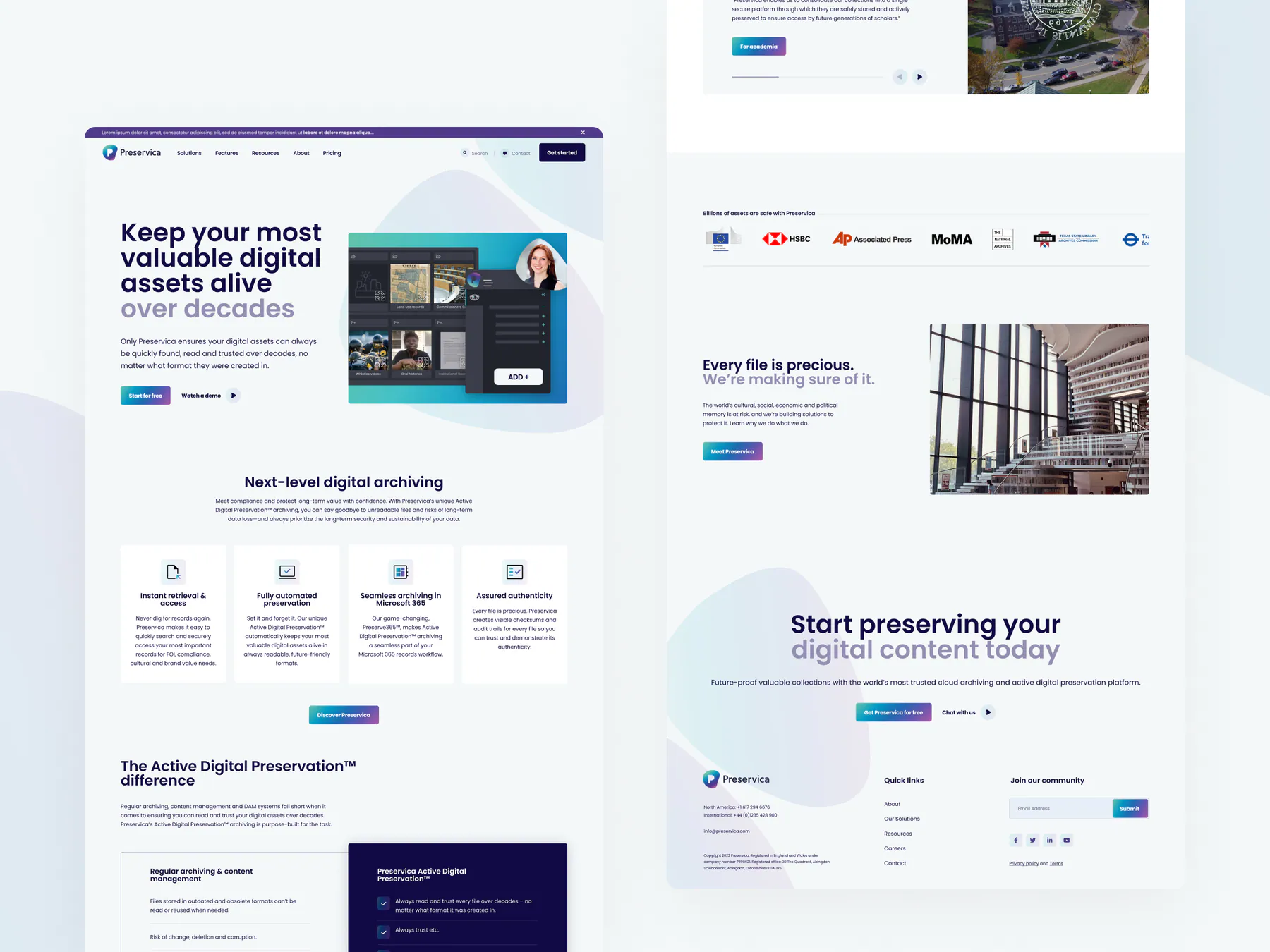 Preservica website by Aully